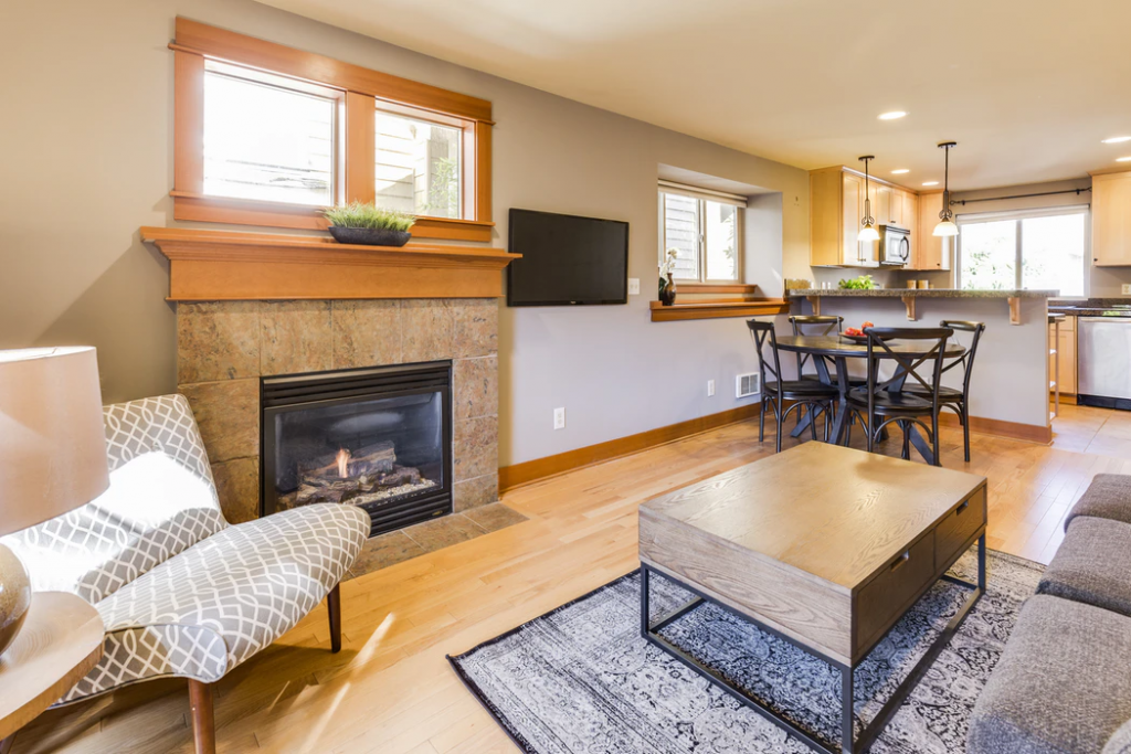 House with TV on standby